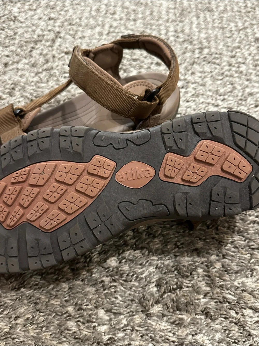 Atika Men’s Brown Sport Adjustable Strap Sandals